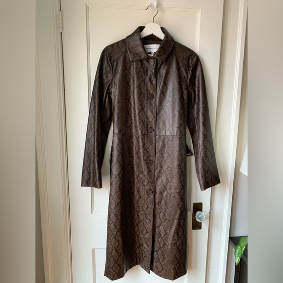 Faux Snakeskin Trench - Picture 2 of 7